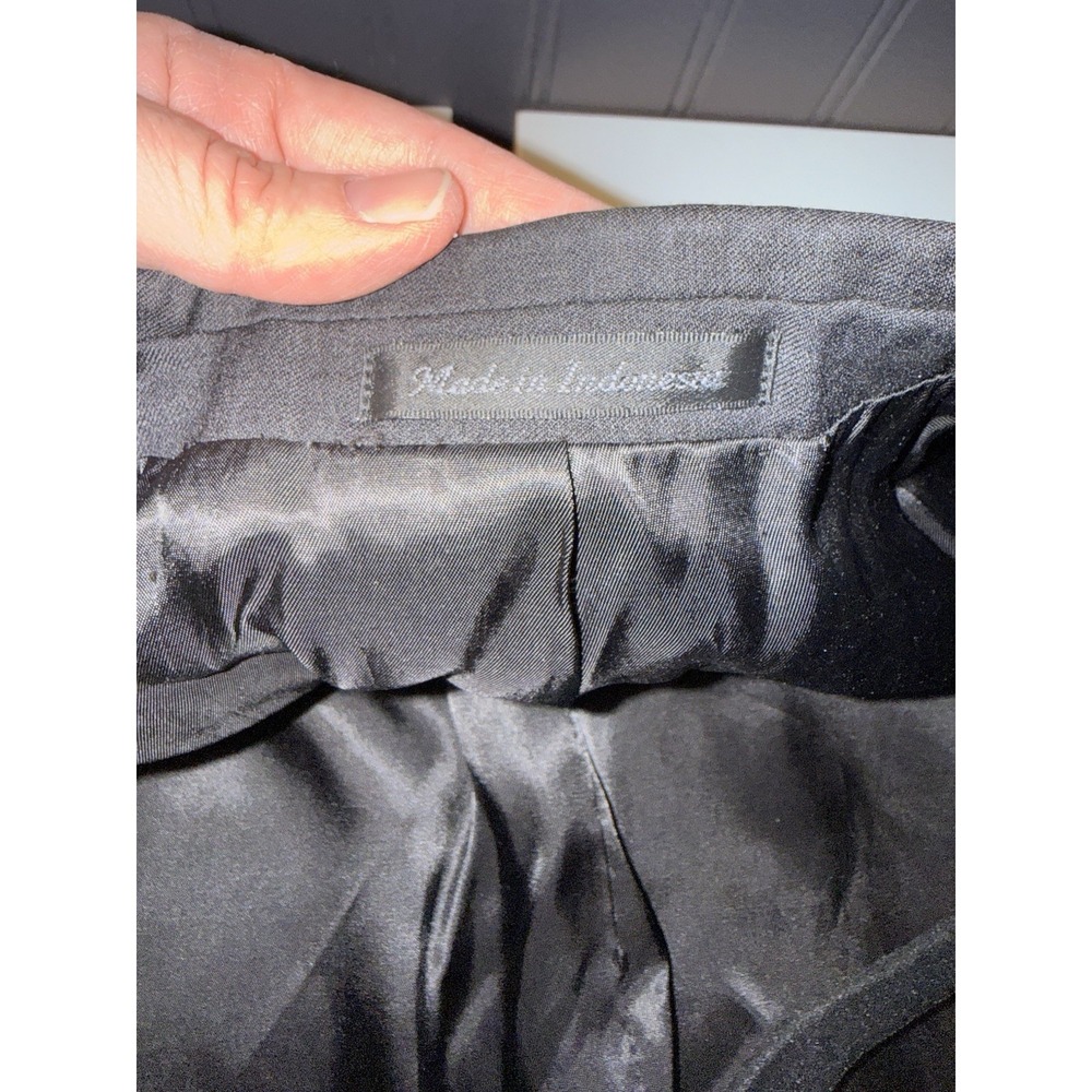 Calvin Klein Men's Charcoal Gray Slim Fit 100% Wool Blazer Suit Jacket 38R - Picture 11 of 13